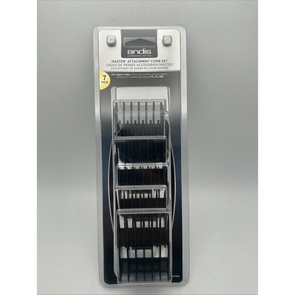 Andis 7-Piece Master Attachment Comb Set, Fits Clipper Models ML, GC, MBA